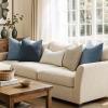MIULEE Decorative Linen Check Throw Pillow Covers Neutral Farmhouse Vintage Christmas Pillow Covers 20×20 Set of 2 Boho Modern Home Decor for Sofa Couch Bedroom Cushion Dark Olive Green(Dark Blue)