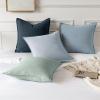 MIULEE Decorative Linen Pillow Covers 20×20 Inch Natural Beige Boho Farmhouse Neutral Christmas Couch Throw Pillows for Bed Pack of 2 Accent Modern Pillowcase Sofa Livingroom Home Decor(Light Blue)