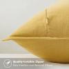 MIULEE Decorative Linen Pillow Covers 20×20 Inch Natural Beige Boho Farmhouse Neutral Christmas Couch Throw Pillows for Bed Pack of 2 Accent Modern Pillowcase Sofa Livingroom Home Decor(Yellow)