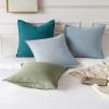 MIULEE Decorative Linen Pillow Covers 20×20 Inch Natural Beige Boho Farmhouse Neutral Christmas Couch Throw Pillows for Bed Pack of 2 Accent Modern Pillowcase Sofa Livingroom Home Decor(Sage Green)
