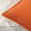 MIULEE Decorative Linen Pillow Covers 20×20 Inch Natural Beige Boho Farmhouse Neutral Christmas Couch Throw Pillows for Bed Pack of 2 Accent Modern Pillowcase Sofa Livingroom Home Decor(Orange)