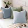 MIULEE Decorative Linen Pillow Covers 20×20 Inch Natural Beige Boho Farmhouse Neutral Christmas Couch Throw Pillows for Bed Pack of 2 Accent Modern Pillowcase Sofa Livingroom Home Decor(Sage Green)