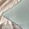 MIULEE Decorative Linen Pillow Covers 20×20 Inch Natural Beige Boho Farmhouse Neutral Christmas Couch Throw Pillows for Bed Pack of 2 Accent Modern Pillowcase Sofa Livingroom Home Decor(Aqua Green)