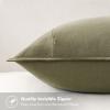 MIULEE Decorative Linen Pillow Covers 20×20 Inch Natural Beige Boho Farmhouse Neutral Christmas Couch Throw Pillows for Bed Pack of 2 Accent Modern Pillowcase Sofa Livingroom Home Decor(Light Olive Green)