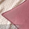 MIULEE Decorative Linen Pillow Covers 20×20 Inch Natural Beige Boho Farmhouse Neutral Christmas Couch Throw Pillows for Bed Pack of 2 Accent Modern Pillowcase Sofa Livingroom Home Decor(Cranberry Red)