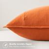 MIULEE Decorative Linen Pillow Covers 20×20 Inch Natural Beige Boho Farmhouse Neutral Christmas Couch Throw Pillows for Bed Pack of 2 Accent Modern Pillowcase Sofa Livingroom Home Decor(Orange)