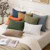 MIULEE Decorative Linen Pillow Covers 20×20 Inch Natural Beige Boho Farmhouse Neutral Christmas Couch Throw Pillows for Bed Pack of 2 Accent Modern Pillowcase Sofa Livingroom Home Decor(Navy Blue)
