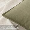 MIULEE Decorative Linen Pillow Covers 20×20 Inch Natural Beige Boho Farmhouse Neutral Christmas Couch Throw Pillows for Bed Pack of 2 Accent Modern Pillowcase Sofa Livingroom Home Decor(Light Olive Green)