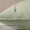 MIULEE Decorative Linen Pillow Covers 20×20 Inch Natural Beige Boho Farmhouse Neutral Christmas Couch Throw Pillows for Bed Pack of 2 Accent Modern Pillowcase Sofa Livingroom Home Decor(Light Green)