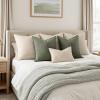 MIULEE Decorative Linen Pillow Covers 20×20 Inch Natural Beige Boho Farmhouse Neutral Christmas Couch Throw Pillows for Bed Pack of 2 Accent Modern Pillowcase Sofa Livingroom Home Decor(Olive Green)