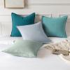 MIULEE Decorative Linen Pillow Covers 20×20 Inch Natural Beige Boho Farmhouse Neutral Christmas Couch Throw Pillows for Bed Pack of 2 Accent Modern Pillowcase Sofa Livingroom Home Decor(Teal Blue)
