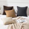 MIULEE Decorative Linen Pillow Covers 20×20 Inch Natural Beige Boho Farmhouse Neutral Christmas Couch Throw Pillows for Bed Pack of 2 Accent Modern Pillowcase Sofa Livingroom Home Decor(Brown)