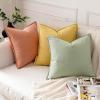 MIULEE Decorative Linen Pillow Covers 20×20 Inch Natural Beige Boho Farmhouse Neutral Christmas Couch Throw Pillows for Bed Pack of 2 Accent Modern Pillowcase Sofa Livingroom Home Decor(Yellow)