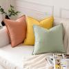 MIULEE Decorative Linen Pillow Covers 20×20 Inch Natural Beige Boho Farmhouse Neutral Christmas Couch Throw Pillows for Bed Pack of 2 Accent Modern Pillowcase Sofa Livingroom Home Decor(Coral)