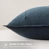 MIULEE Decorative Linen Pillow Covers 20×20 Inch Natural Beige Boho Farmhouse Neutral Christmas Couch Throw Pillows for Bed Pack of 2 Accent Modern Pillowcase Sofa Livingroom Home Decor(Navy Blue)