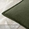 MIULEE Decorative Linen Pillow Covers 20×20 Inch Natural Beige Boho Farmhouse Neutral Christmas Couch Throw Pillows for Bed Pack of 2 Accent Modern Pillowcase Sofa Livingroom Home Decor(Dark Olive Green)