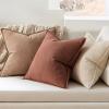 MIULEE Decorative Linen Pillow Covers 20×20 Inch Natural Beige Boho Farmhouse Neutral Christmas Couch Throw Pillows for Bed Pack of 2 Accent Modern Pillowcase Sofa Livingroom Home Decor(Rust Red)