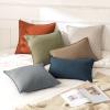 MIULEE Decorative Linen Pillow Covers 20×20 Inch Natural Beige Boho Farmhouse Neutral Christmas Couch Throw Pillows for Bed Pack of 2 Accent Modern Pillowcase Sofa Livingroom Home Decor(Burnt Orange)