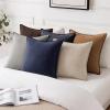 MIULEE Decorative Linen Pillow Covers 20×20 Inch Natural Beige Boho Farmhouse Neutral Christmas Couch Throw Pillows for Bed Pack of 2 Accent Modern Pillowcase Sofa Livingroom Home Decor(Brown)