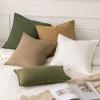MIULEE Decorative Linen Pillow Covers 20×20 Inch Natural Beige Boho Farmhouse Neutral Christmas Couch Throw Pillows for Bed Pack of 2 Accent Modern Pillowcase Sofa Livingroom Home Decor(Mustard Yellow)