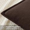 MIULEE Decorative Linen Pillow Covers 20×20 Inch Natural Beige Boho Farmhouse Neutral Christmas Couch Throw Pillows for Bed Pack of 2 Accent Modern Pillowcase Sofa Livingroom Home Decor(Dark Brown)