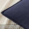 MIULEE Decorative Linen Pillow Covers 20×20 Inch Natural Beige Boho Farmhouse Neutral Christmas Couch Throw Pillows for Bed Pack of 2 Accent Modern Pillowcase Sofa Livingroom Home Decor(Navy)