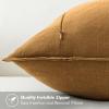 MIULEE Decorative Linen Pillow Covers 20×20 Inch Natural Beige Boho Farmhouse Neutral Christmas Couch Throw Pillows for Bed Pack of 2 Accent Modern Pillowcase Sofa Livingroom Home Decor(Hazel)
