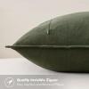 MIULEE Decorative Linen Pillow Covers 20×20 Inch Natural Beige Boho Farmhouse Neutral Christmas Couch Throw Pillows for Bed Pack of 2 Accent Modern Pillowcase Sofa Livingroom Home Decor(Dark Olive Green)