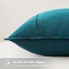 MIULEE Decorative Linen Pillow Covers 20×20 Inch Natural Beige Boho Farmhouse Neutral Christmas Couch Throw Pillows for Bed Pack of 2 Accent Modern Pillowcase Sofa Livingroom Home Decor(Teal Blue)