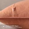 MIULEE Decorative Linen Pillow Covers 20×20 Inch Natural Beige Boho Farmhouse Neutral Christmas Couch Throw Pillows for Bed Pack of 2 Accent Modern Pillowcase Sofa Livingroom Home Decor(Coral)