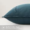 MIULEE Decorative Linen Pillow Covers 20×20 Inch Natural Beige Boho Farmhouse Neutral Christmas Couch Throw Pillows for Bed Pack of 2 Accent Modern Pillowcase Sofa Livingroom Home Decor(Blue)
