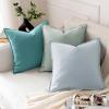 MIULEE Decorative Linen Pillow Covers 20×20 Inch Natural Beige Boho Farmhouse Neutral Christmas Couch Throw Pillows for Bed Pack of 2 Accent Modern Pillowcase Sofa Livingroom Home Decor(Turquoise)