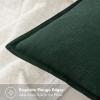 MIULEE Decorative Linen Pillow Covers 20×20 Inch Natural Beige Boho Farmhouse Neutral Christmas Couch Throw Pillows for Bed Pack of 2 Accent Modern Pillowcase Sofa Livingroom Home Decor(Dark Green)