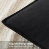 MIULEE Decorative Linen Pillow Covers 20×20 Inch Natural Beige Boho Farmhouse Neutral Christmas Couch Throw Pillows for Bed Pack of 2 Accent Modern Pillowcase Sofa Livingroom Home Decor(Black)