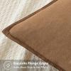 MIULEE Decorative Linen Pillow Covers 20×20 Inch Natural Beige Boho Farmhouse Neutral Christmas Couch Throw Pillows for Bed Pack of 2 Accent Modern Pillowcase Sofa Livingroom Home Decor(Brown)