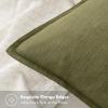 MIULEE Decorative Linen Pillow Covers 20×20 Inch Natural Beige Boho Farmhouse Neutral Christmas Couch Throw Pillows for Bed Pack of 2 Accent Modern Pillowcase Sofa Livingroom Home Decor(Green)