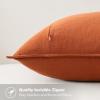 MIULEE Decorative Linen Pillow Covers 20×20 Inch Natural Beige Boho Farmhouse Neutral Christmas Couch Throw Pillows for Bed Pack of 2 Accent Modern Pillowcase Sofa Livingroom Home Decor(Burnt Orange)