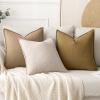 MIULEE Decorative Linen Pillow Covers 20×20 Inch Natural Beige Boho Farmhouse Neutral Christmas Couch Throw Pillows for Bed Pack of 2 Accent Modern Pillowcase Sofa Livingroom Home Decor(Mustard Yellow)