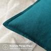 MIULEE Decorative Linen Pillow Covers 20×20 Inch Natural Beige Boho Farmhouse Neutral Christmas Couch Throw Pillows for Bed Pack of 2 Accent Modern Pillowcase Sofa Livingroom Home Decor(Teal Blue)