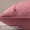 MIULEE Decorative Linen Pillow Covers 20×20 Inch Natural Beige Boho Farmhouse Neutral Christmas Couch Throw Pillows for Bed Pack of 2 Accent Modern Pillowcase Sofa Livingroom Home Decor(Cranberry Red)