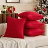MIULEE Decorative Linen Pillow Covers 20×20 Inch Natural Beige Boho Farmhouse Neutral Christmas Couch Throw Pillows for Bed Pack of 2 Accent Modern Pillowcase Sofa Livingroom Home Decor(Red)