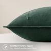 MIULEE Decorative Linen Pillow Covers 20×20 Inch Natural Beige Boho Farmhouse Neutral Christmas Couch Throw Pillows for Bed Pack of 2 Accent Modern Pillowcase Sofa Livingroom Home Decor(Dark Green)