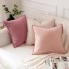 MIULEE Decorative Linen Pillow Covers 20×20 Inch Natural Beige Boho Farmhouse Neutral Christmas Couch Throw Pillows for Bed Pack of 2 Accent Modern Pillowcase Sofa Livingroom Home Decor(Light Pink)