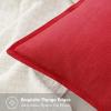 MIULEE Decorative Linen Pillow Covers 20×20 Inch Natural Beige Boho Farmhouse Neutral Christmas Couch Throw Pillows for Bed Pack of 2 Accent Modern Pillowcase Sofa Livingroom Home Decor(Red)