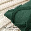 MIULEE Decorative Throw Pillow Covers Dark Grey 18×18 Inch Set of 2, Soft Plush Faux Wool Couch Cushion Covers Farmhouse Throw Pillows for Couch Bed Sofa Living Room(Dark Green)