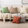 MIULEE Decorative Throw Pillow Covers Dark Grey 18×18 Inch Set of 2, Soft Plush Faux Wool Couch Cushion Covers Farmhouse Throw Pillows for Couch Bed Sofa Living Room(Khaki)