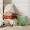 MIULEE Decorative Throw Pillow Covers Dark Grey 18×18 Inch Set of 2, Soft Plush Faux Wool Couch Cushion Covers Farmhouse Throw Pillows for Couch Bed Sofa Living Room(Beige)