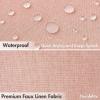 MIULEE Extra Long Linen Shower Curtain 96 Inches Long with 12 Metal Hooks Washable Beige Fabric Shower Curtain Set Waterproof Neutral Thick Cloth Shower Curtains for Bathroom Hotel Bathtub, Cream(Blush Pink)