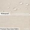 MIULEE Extra Long Linen Shower Curtain 96 Inches Long with 12 Metal Hooks Washable Beige Fabric Shower Curtain Set Waterproof Neutral Thick Cloth Shower Curtains for Bathroom Hotel Bathtub, Cream(Cream)