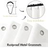 MIULEE Extra Long Linen Shower Curtain 96 Inches Long with 12 Metal Hooks Washable Beige Fabric Shower Curtain Set Waterproof Neutral Thick Cloth Shower Curtains for Bathroom Hotel Bathtub, Cream(White)